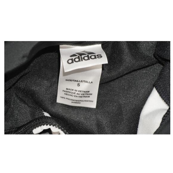 Adidas Kids Black & White 3-Stripe Track Jacket Size 5 - Picture 5 of 5